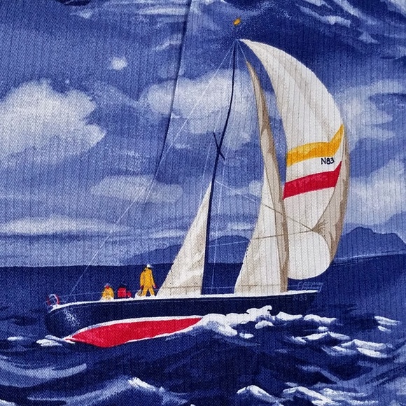 VTG XXL Sailing Nautical Ocean Blue Light House - Picture 7 of 8